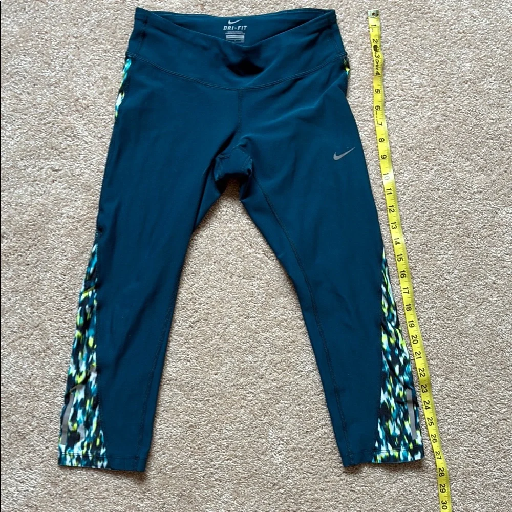 Nike Blue and Green Pattern Leggings - Picture 2 of 7
